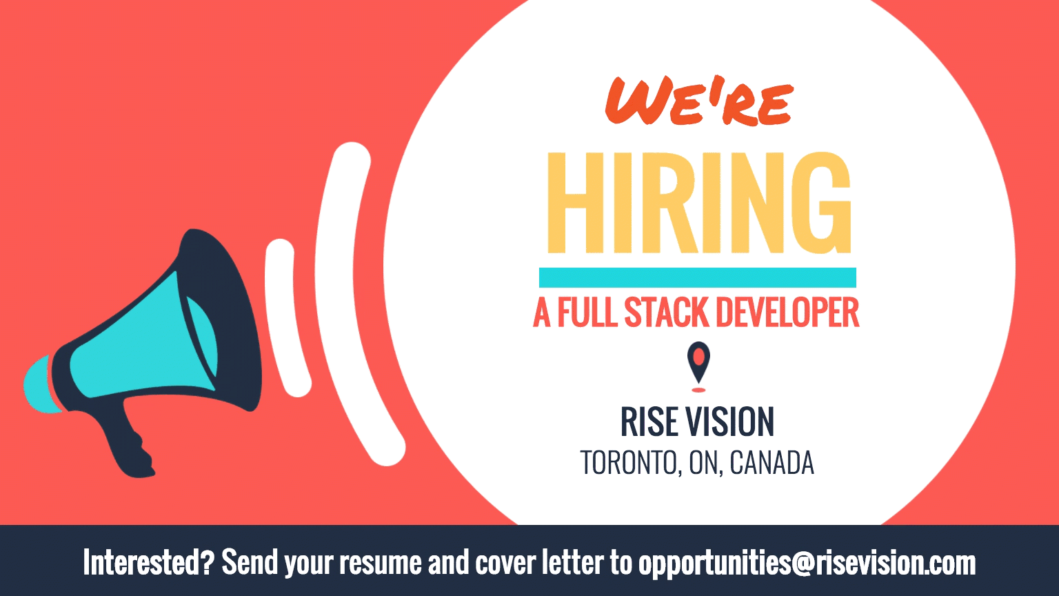 Job announcement for digital signage.